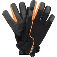 6411501600059 - Garten-Arbeitshandschuhe Größe 8 Arbeitshandschuhe Garten Handschuhe Gartenzubehör Stoff Schwarz   Orange 22 cm 1003478 - Fiskars