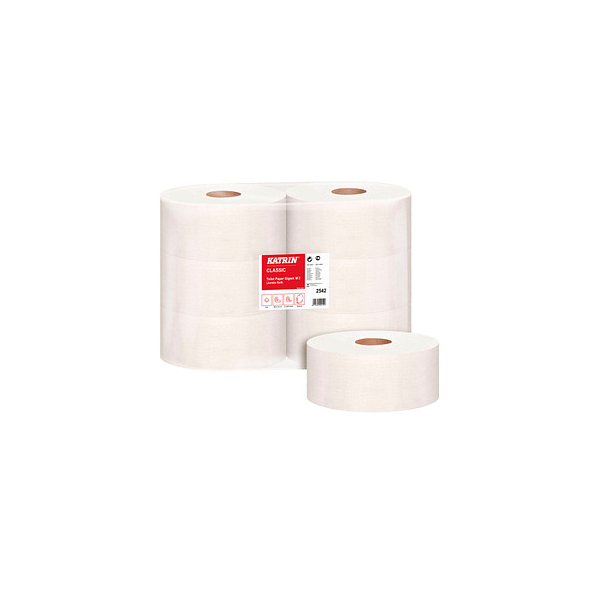 6414301002542 - Toilettenpapier Gigant Toilet Paper M2 Jumbo 2542 2-lagig weiß 1200 Blatt   Rolle 6414301002542 6 Rolle