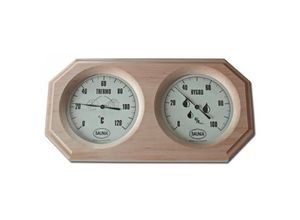 6416392885431 - Nikkarien Saunia - Nikkarien Sauna Thermo und Hygrometer aus dunkler Erle 543TL