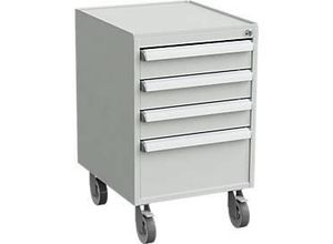 6416763082629 - Rollcontainer 4 Schubladen Zentralverschluss B 450 x T 520 x H 700 mm