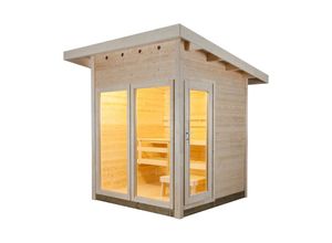 6417659032803 - Solide Compact Vision Outdoor Sauna 203 x 203 x 270 cm Außensauna aus Fichte - Harvia