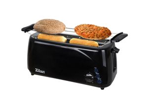 6423154022713 - Langschlitz Toaster 4 Scheiben 1400W Brötchenaufsatz schwarz