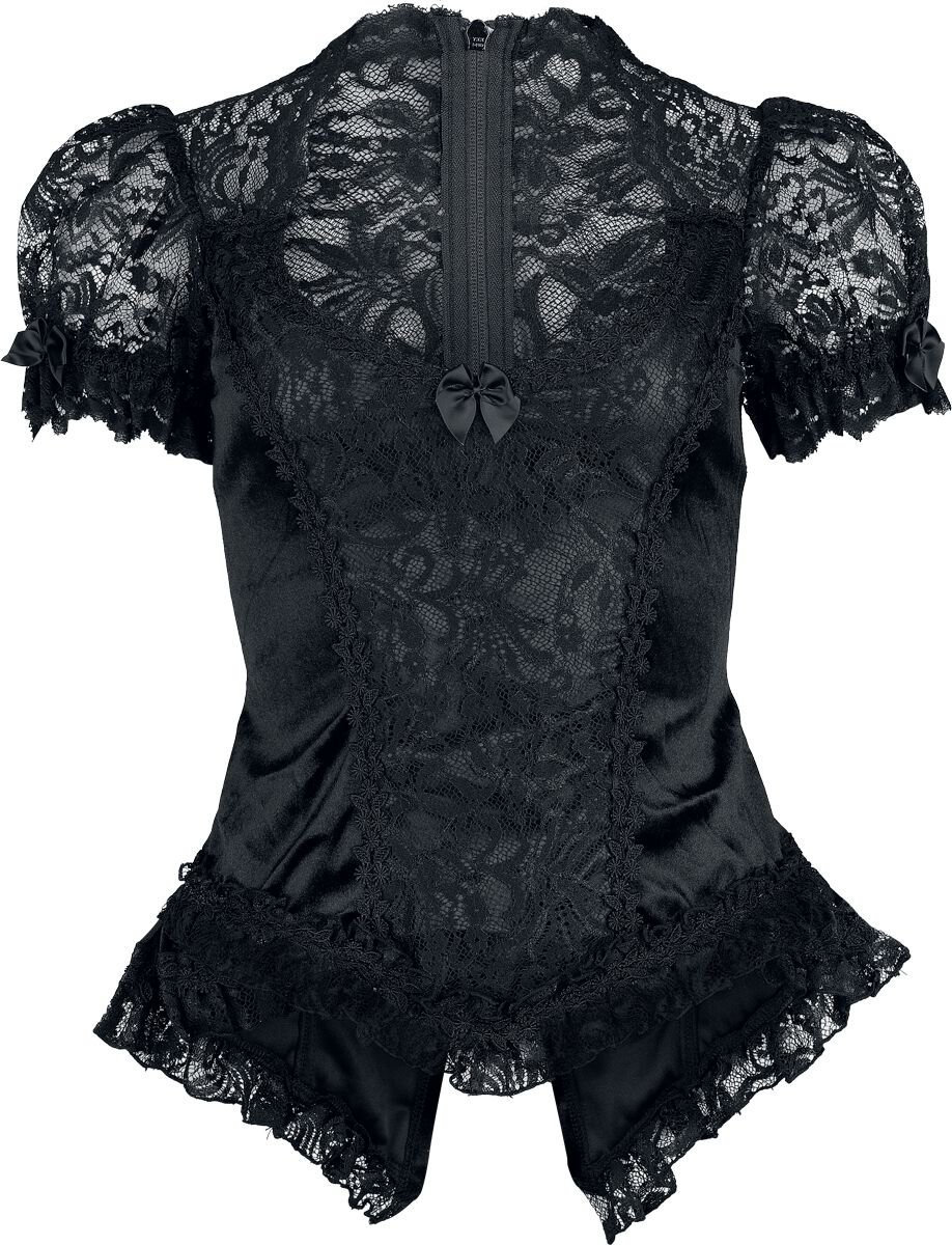 6426011859880 - Gothic Top Bluse schwarz in XXL