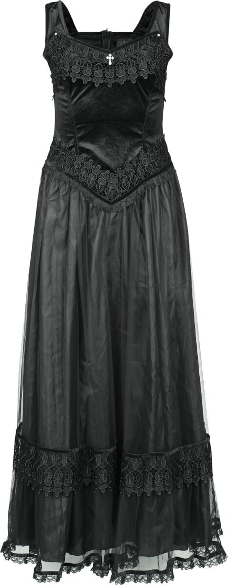 6426016772757 - Langes Gothickleid Langes Kleid schwarz in M