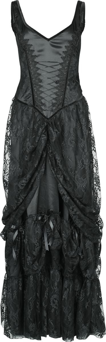 6426016852862 - Langes Gothickleid Langes Kleid schwarz in XXL 6426016852862 - Langes Gothickleid Langes Kleid schwarz in XXL