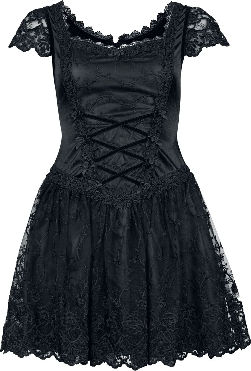 6426021967926 - Gothic Short Dress Kurzes Kleid schwarz in S 6426021967926 - Gothic Short Dress Kurzes Kleid schwarz in S
