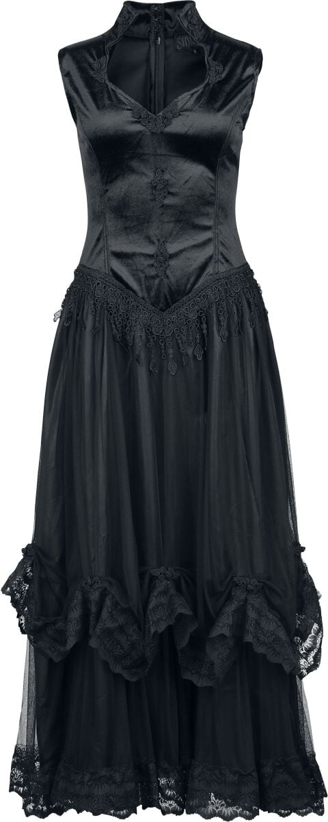6426033130127 - Gothic Longdress Langes Kleid schwarz in M 6426033130127 - Gothic Longdress Langes Kleid schwarz in M