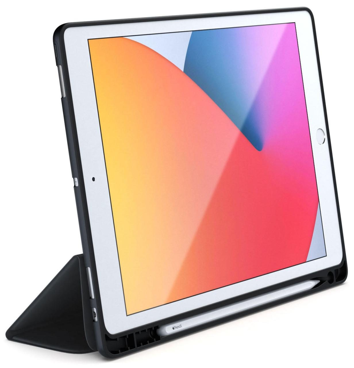 6427157002192 - Roll Case with Pen Holder Tablet-Tasche für Apple iPad 6 Gen (2018) iPad 7 Gen (2019) iPad 8 Gen (2020) iPad 9 Gen (2021) schwarz