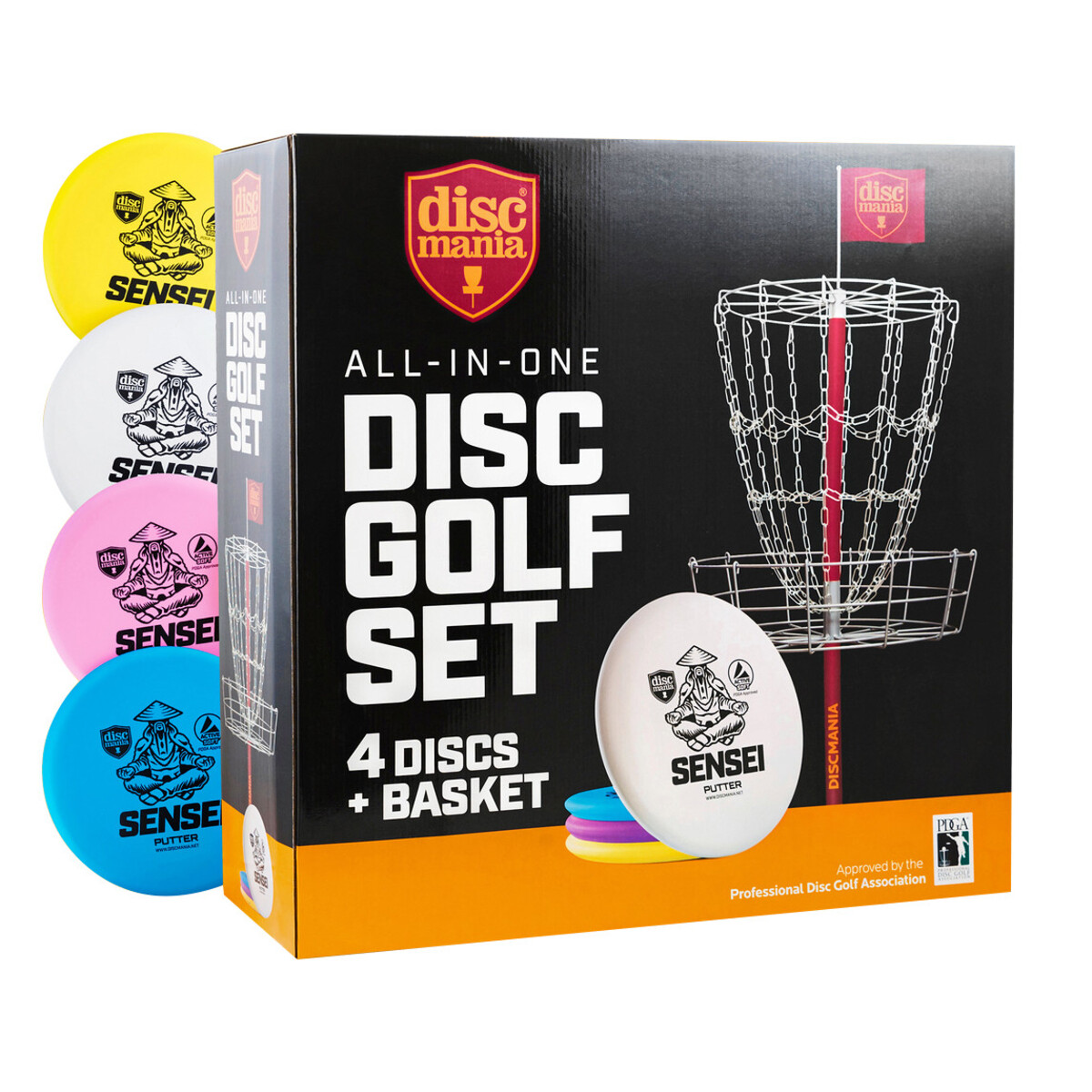6430074950071 - Korbfang mit 4 Disc Golf Discs Lite Pro