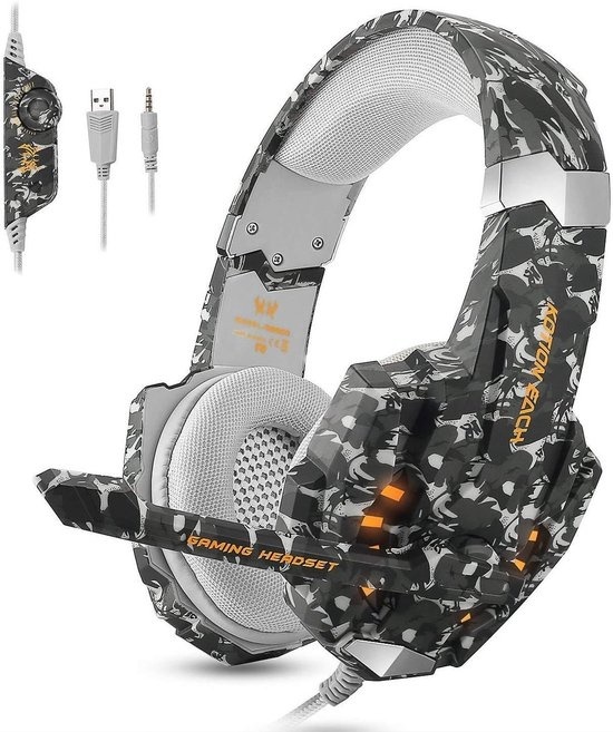 6438092044000 - KOTION EACH G9600 Gaming-Headset - Camouflage Schwarz