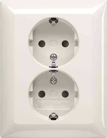 6438199005560 - Schutzkontakt-Doppelsteckdose Schuko Typ F 16 Ampere 250 Volt Unterputz mit erhöhtem Berührungsschutz