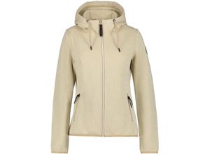 6438549978582 - ICEPEAK Strickfleecejacke Adrian elastische Bündchen schnelltrocknend für Damen gelb XL