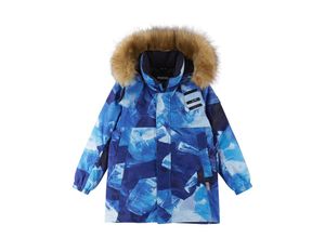 6438557014814 - - Winterjacke MUSKO mit Kunstfellbesatz in cool blue Gr98