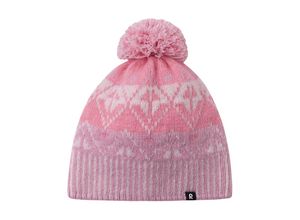 6438557033082 - - Strickmütze POHJOINEN in grey pink Gr48-50