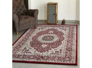 6694200002670 - Vimoda - Tibet0146 Rot Klassischer Tibet Teppich mit Orient Muster120 x 170 cm