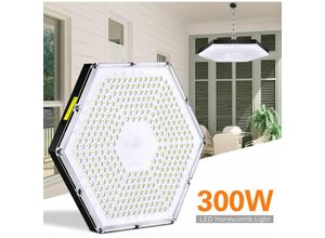 6919683266525 - Wanoore - ufo led Hallenbeleuchtung Deckenstrahler Werkstattleuchte Industrielampe 300W - Schwarz