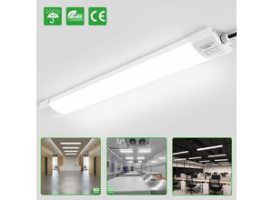 6919683266594 - 120CM 36W LED Wannenleuchte Feuchtraumlampe Deckenleuchte Werkstatt Keller Röhres NeutralWeiß Wasserdicht IP65 - NeutralWeiß