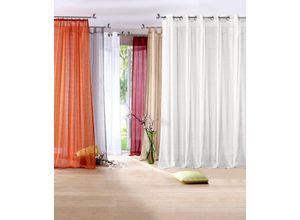 6920192986583 - Gardine MY HOME REGINA Gardinen Gr 295 cm Schlaufen 140 cm weiß Schlaufen Vorhang Fertiggardine 2-er Set transparent