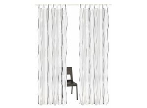 6920192997442 - Gardine MY HOME DIMONA Gr 6 weiß (weiß silbergrau) B140cm H295cm Voile Polyester Gardinen 2-er Set Voile Polyester Wellen