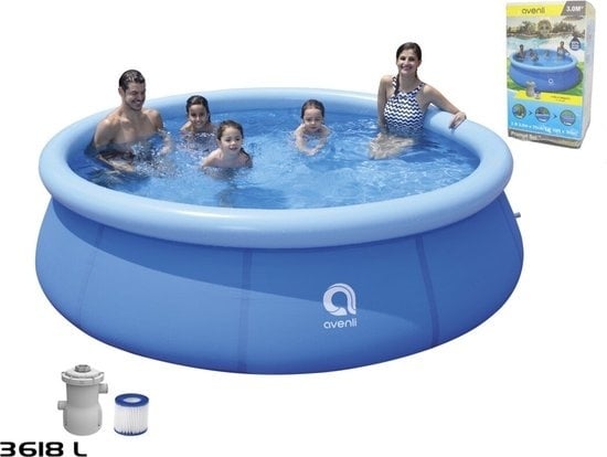 6920388660174 - Avenli - runder aufblasbarer Pool - 300cm - mit Filterpumpe