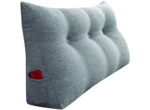 6920529083480 - Vercart - Großes Bettruhe Keilkissen Lang Lesekissen Dekoratives Kopfteilkissen Dreieckiges Rückenkissen Loungekissen für Tagesbett oder Couch