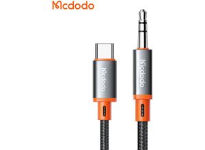 6921002608206 - Mcdodo Kabel Typ-C Audiokabel 35mm Miniklinke 12 Meter Adapter HiFi Klinke Adapter USB-C grau