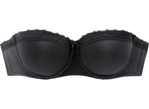 6921983693116 - Schalen-BH abnehmbare Multioptions-Träger Spitze nahtlose Cups für Damen schwarz 75B