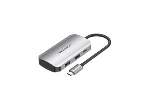 6922794753518 - 5in1 HUB USB-C Dockingstation in Grau kompatibel mit mehreren Systemen