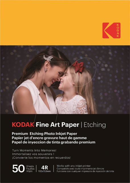 6926798911998 - KODAK 9891199 - Fotopapier 102 x 152 mm Inkjet Gravur-Effekt 50 Blatt