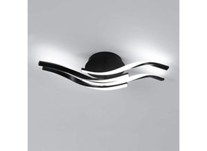 6926826306154 - LED-Deckenleuchte 32W 60CM Moderne LED-Deckenlampe 6500K Kaltweißes Licht mit 4 Wellen LED-Lüster für Wohnzimmer Schlafzimmer Küche Schwarz 6926826306154 - LED-Deckenleuchte 32W 60CM Moderne LED-Deckenlampe 6500K Kaltweißes Licht mit 4 Wellen LED-Lüster für Wohnzimmer Schlafzimmer Küche Schwarz