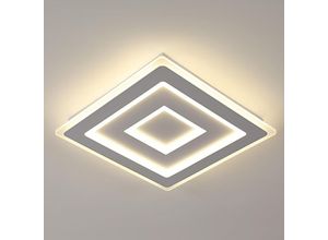 6926826306376 - GOECO Moderne LED-Deckenleuchte 52W Quadratische LED-Deckenlampe Weiße Acryl-Deckenleuchte für Schlafzimmer Wohnzimmer Flur Arbeitszimmer