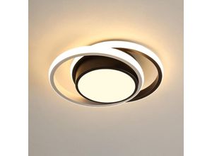 6926826307328 - Comely - led Deckenleuchte Rund 32W 2350LM Moderne Deckenlampe für Flur Schlafzimmer Badezimmer Küche Wohnzimmer Durchmesser 27cm - Schwarz