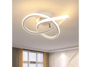 6926826307588 - COMELY Moderne LED Deckenleuchte 22W 2500LM Deckenlampe für Schlafzimmer Wohnzimmer Flur Durchmesser 25cm - Weiß - Natürliches Licht 4500K