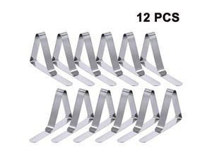 6927193221941 - Amirror Smart Ug - Tischdecken-Clips 12er-Pack Picknick-Tisch-Clips flexible Edelstahl-Tischdecken-Abdeckungs-Clips Tischdeckenhalter ideal für