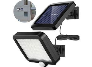 6927193222023 - Solarleuchten Outdoor 56 led Solarleuchte Outdoor mit Bewegungssensor IP65 Wasserdicht 120° Beleuchtungswinkel Solar Garten Wandleuchte mit Kabel
