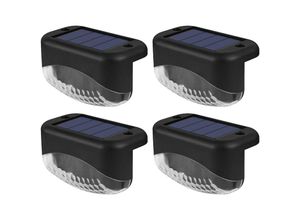 6927193449901 - Amirror Smart Ug - Solar-Terrassenbeleuchtung für den Außenbereich wasserdichte LED-Beleuchtung für Treppen Terrassen Wege weißes Licht 4 Pakete