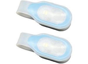 6927193451546 - Amirror Smart Ug - Leuchtendes Silikon-LED-Licht angrenzender Clip magnetisches Sauglicht blau 2 Stück