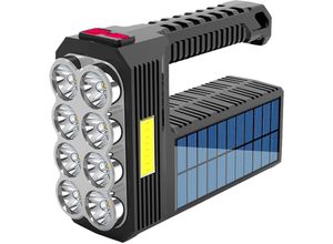 6927193451751 - Amirror Smart Ug - Ultrahelle Anti-Fall-LED-Taschenlampe für den Außenbereich tragbarer Scheinwerfer mit großer Reichweite 8 Köpfe Solar und