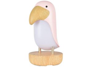 6927193453977 - Amirror Smart Ug - Kreative Cartoon-Tischlampe Nachttischlampe aus Holz Vogel rosa