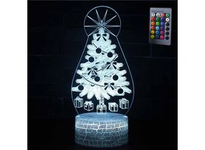 6927193454134 - Amirror Smart Ug - 3D-Tischlampe der Weihnachtsbaumserie led kreatives Geschenk buntes Touch-Nachtlicht mit Fernbedienung MY-655