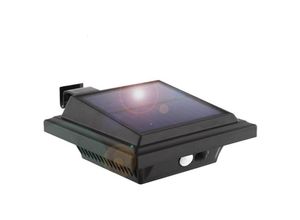 6927193457302 - Kabellose Solar-Dachrinnenleuchten 40 LED Einfahrt Garten Terrasse Weg Dekorationsleuchten (1 Pack) Lichtsteuerung + menschliche