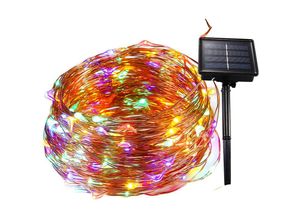 6927193458057 - Amirror Smart Ug - Solar Led String Lights 23ft 50 Led für Terrasse Bonsai Hochzeitsfeier Auto On   Off vier Farben