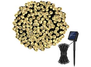 6927193458460 - Weihnachts-Solar-LED-Lichterkette 72 Fuß 200 LED 8 Modi Lichterkette für Garten Zaun Balkon warmweiß