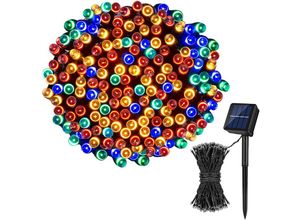 6927193458484 - Weihnachts-Solar-LED-Lichterkette 72 Fuß 200 LED 8 Modi Lichterkette für Garten Zaun Balkon vier Farben