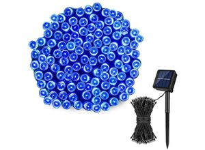 6927193458491 - Amirror Smart Ug - Solar-Weihnachts-LED-Lichterkette 72 Fuß 200 led 8 Modi Lichterkette für Garten Zaun Balkon blaues Licht