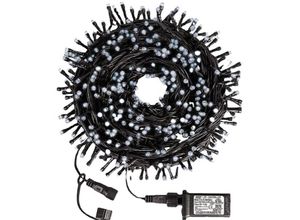 6927193458842 - Amirror Smart Ug - LED-Lichterkette 72 Fuß 200 LED-Lichterketten 8 Modi Niederspannung für Weihnachten Haus Garten Weiß