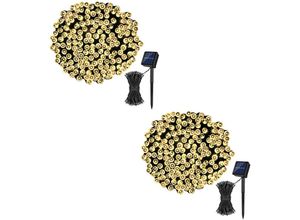 6927193458880 - Amirror Smart Ug - 2er-Pack Solar-Lichterketten 72 Fuß 200 led 8 Modi Weihnachtslichterketten für Garten Hof Haus Party warmweiß