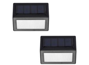 6927193459627 - Amirror Smart Ug - Solar-Außenleuchten 6 LED-Solar-Wegleuchten Garten-Hintertür-Sicherheitsleuchten weißes Licht 2 Packungen