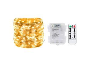 6927193459719 - Amirror Smart Ug - Fairy led String Lights batteriebetrieben mit Fernbedienung für Schlafzimmer Hof Garten warm 66ft 200