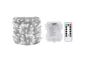 6927193459726 - Amirror Smart Ug - Fairy led String Lights batteriebetrieben mit Fernbedienung für Schlafzimmer Hof Garten Weiß 66ft 200